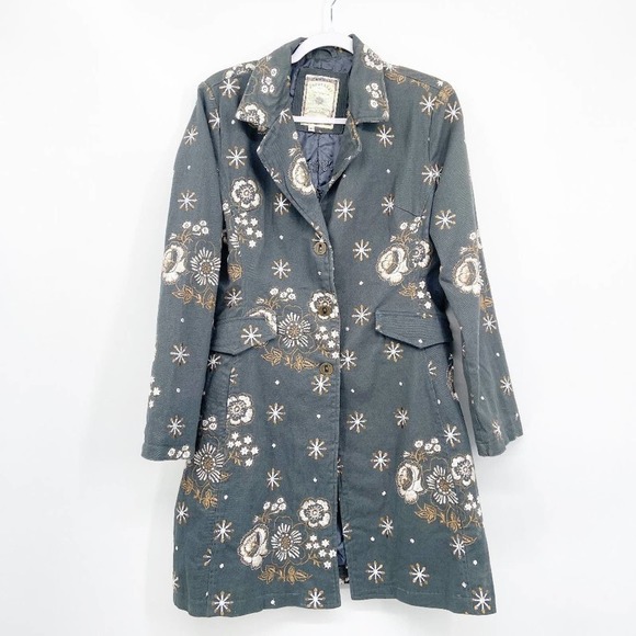 Paparazzi by Biz Sage Green Embroidered Coat